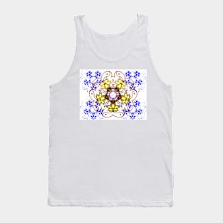 Eggs of the Owls on Blue and White Tank Top